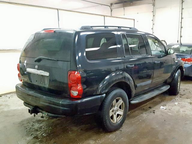 1D4HB48N65F621366 - 2005 DODGE DURANGO SL BLACK photo 4