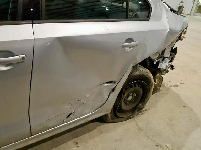 3VW2K7AJ6CM471796 - 2012 VOLKSWAGEN JETTA BASE 银色 照片 9