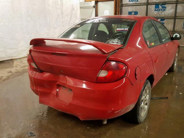 1B3ES56C82D643255 - 2002 DODGE NEON ES RED photo 4