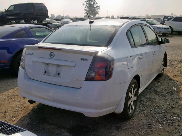 3N1AB6APXCL701281 - 2012 NISSAN SENTRA 2.0 WHITE photo 4