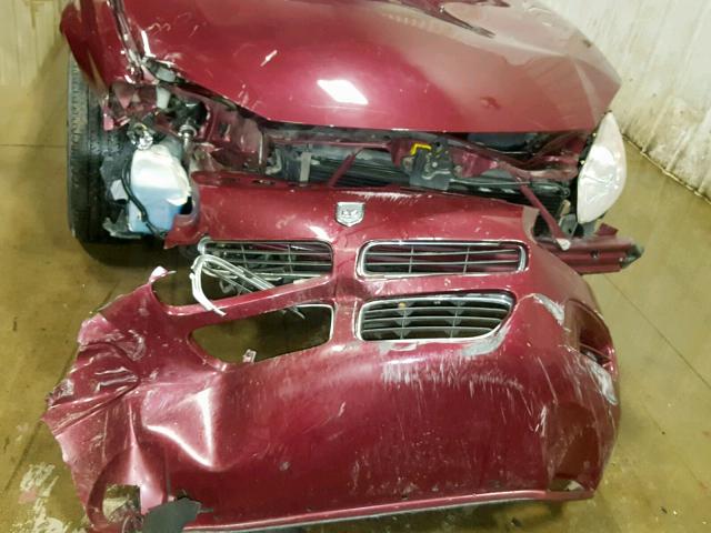 1B3EJ46X51N608262 - 2001 DODGE STRATUS SE MAROON photo 9