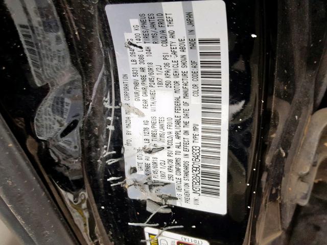 JM3TB28A390164833 - 2009 MAZDA CX-9 BLACK photo 10