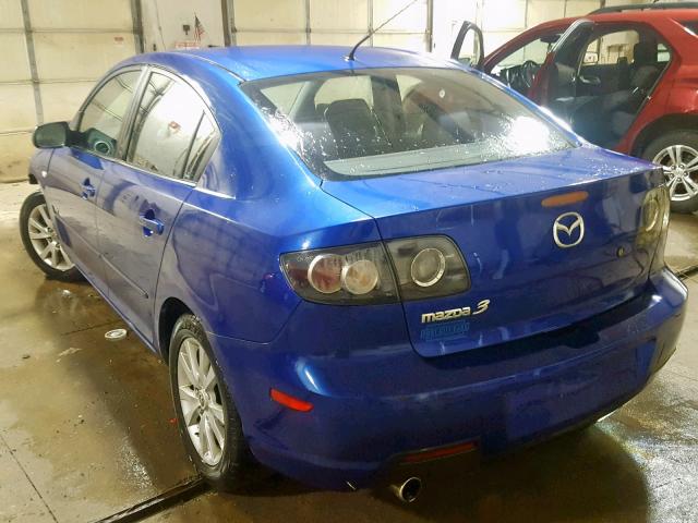 JM1BK123571751809 - 2007 MAZDA 3 S BLUE photo 3