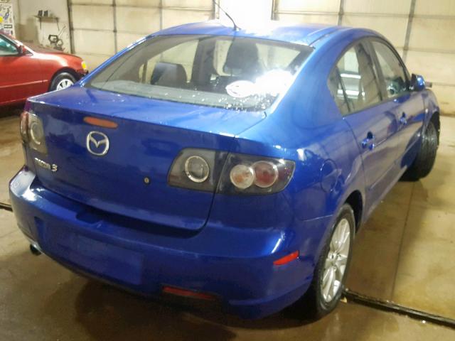 JM1BK123571751809 - 2007 MAZDA 3 S BLUE photo 4