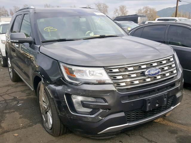 1FM5K7F83GGB96468 - 2016 FORD EXPLORER L GRAY photo 1