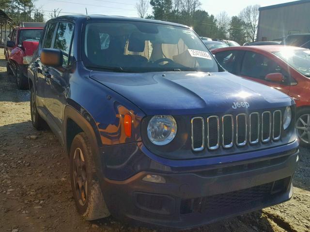 ZACCJAAT5GPD47305 - 2016 JEEP RENEGADE S ლურჯი ფოტო 1