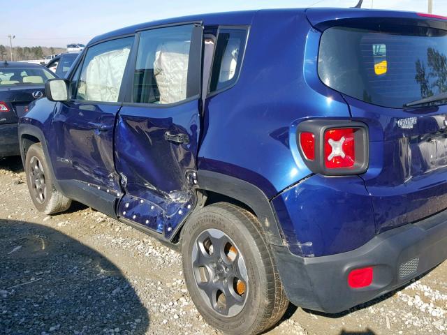 ZACCJAAT5GPD47305 - 2016 JEEP RENEGADE S ლურჯი ფოტო 10