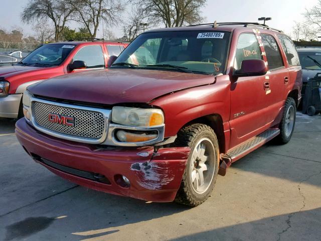 1GKEK63U06J117263 - 2006 GMC YUKON DENA BURGUNDY photo 2