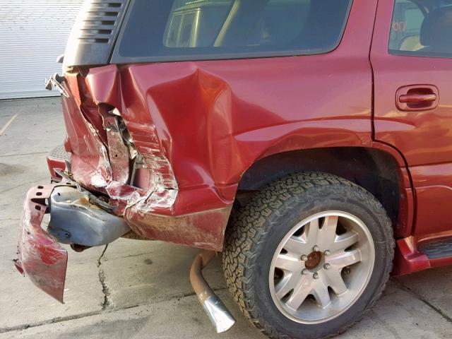 1GKEK63U06J117263 - 2006 GMC YUKON DENA BURGUNDY photo 9