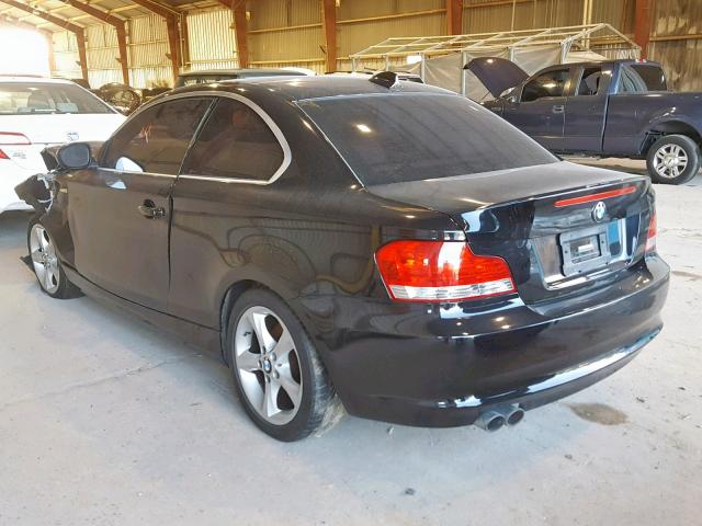 WBAUP7C57BVK78409 - 2011 BMW 128 I BLACK photo 3