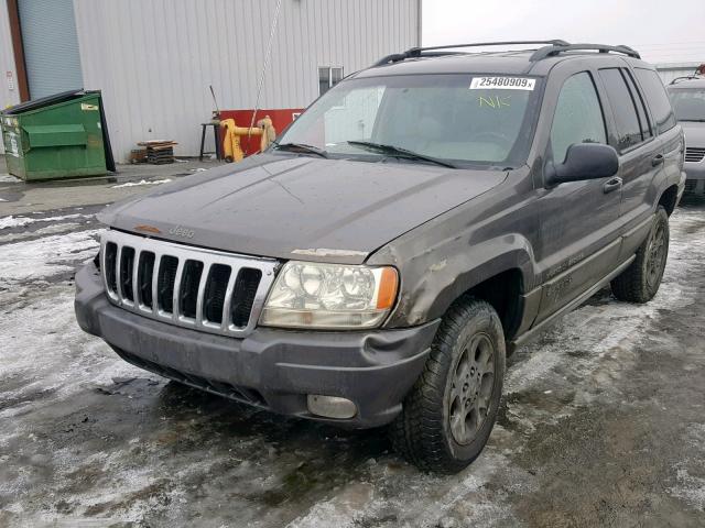 1J4GW48S2YC101362 - 2000 JEEP GRAND CHER GRAY photo 2