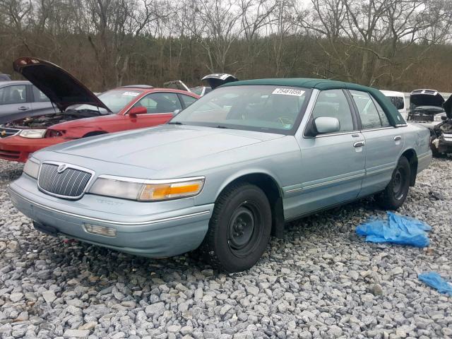 2MELM74W3TX686466 - 1996 MERCURY GRAND MARQ GREEN photo 2