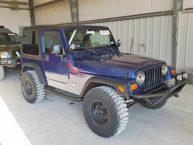 1J4FY19S6XP422329 - 1999 JEEP WRANGLER / BLUE photo 1