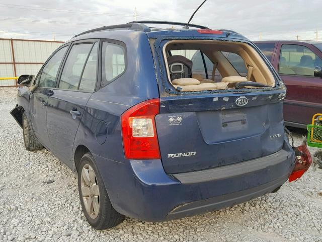 KNAFG526X77089398 - 2007 KIA RONDO LX BLUE photo 3