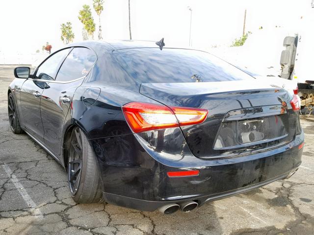 ZAM57XSA2G1173793 - 2016 MASERATI GHIBLI BLACK photo 3