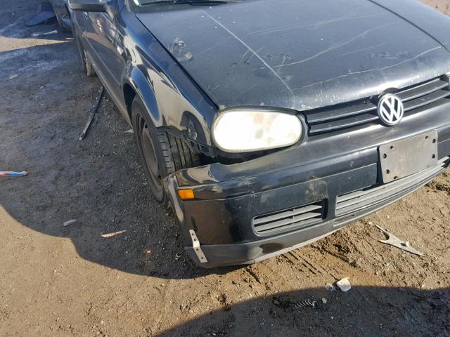 9BWFK61J834009367 - 2003 VOLKSWAGEN GOLF GL BLACK photo 9