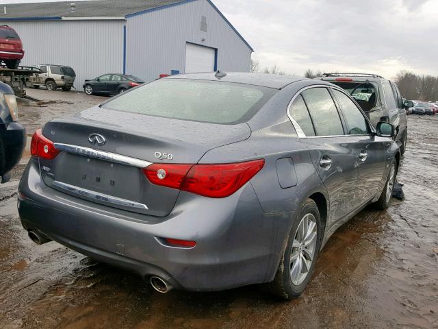 JN1BV7AR9FM413099 - 2015 INFINITI Q50 BASE GRAY photo 4