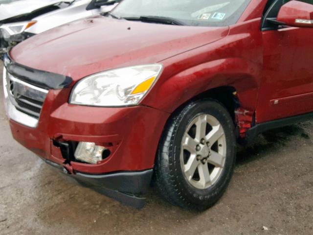 5GZEV13D59J209672 - 2009 SATURN OUTLOOK XE RED photo 9