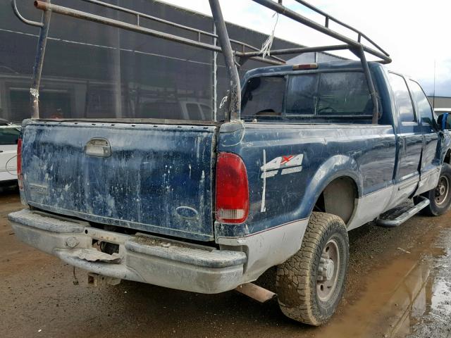 1FTSW31S6XEE00537 - 1999 FORD F350 SRW S BLUE photo 4