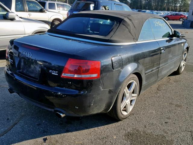 WAUDF48H88K008250 - 2008 AUDI A4 2.0T CA BLACK photo 4