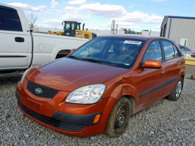 KNADE243896570922 - 2009 KIA RIO 5 SX ORANGE photo 2