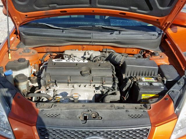 KNADE243896570922 - 2009 KIA RIO 5 SX ORANGE photo 7