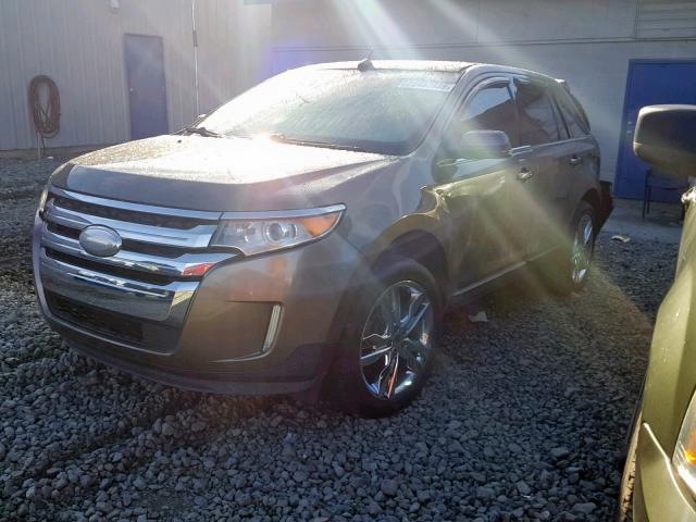 2FMDK3KC2CBA15375 - 2012 FORD EDGE LIMIT CHARCOAL photo 2