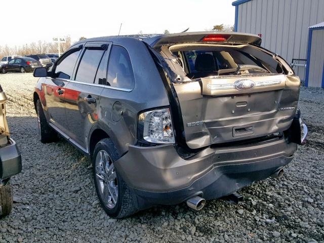 2FMDK3KC2CBA15375 - 2012 FORD EDGE LIMIT CHARCOAL photo 3