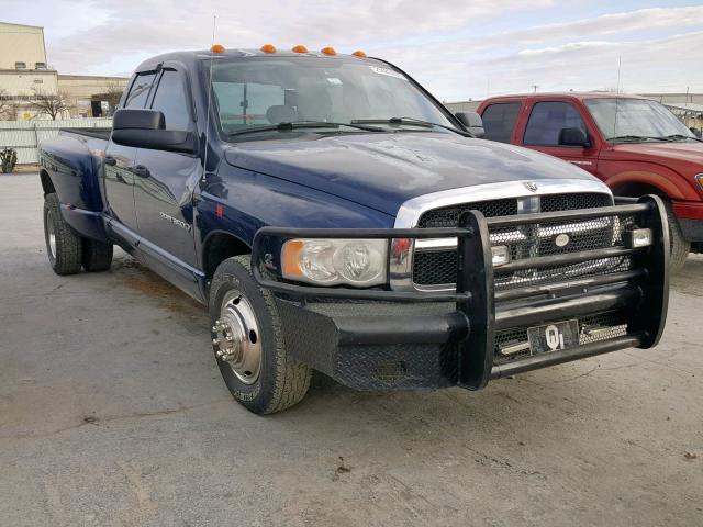 3D7MR48C55G718858 - 2005 DODGE RAM 3500 S BLUE photo 1