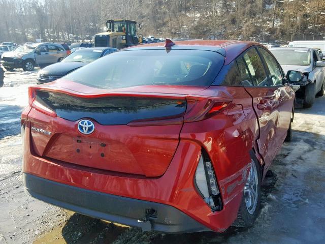 JTDKARFP4H3004562 - 2017 TOYOTA PRIUS PRIM წითელი ფოტო 4