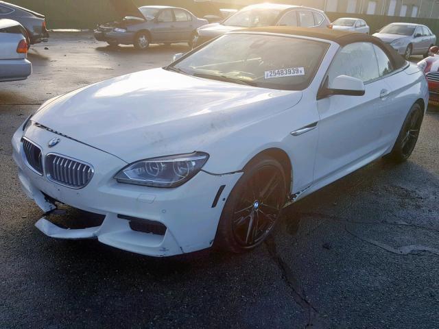 WBAYP1C56FD216994 - 2015 BMW 650 XI WHITE photo 2