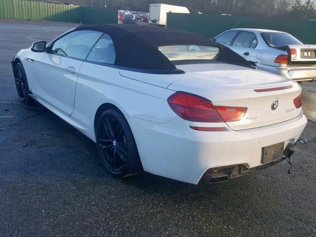 WBAYP1C56FD216994 - 2015 BMW 650 XI WHITE photo 3