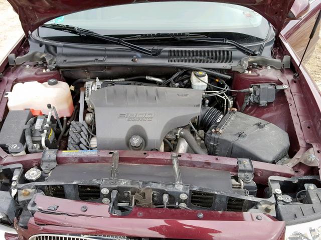 1G4HP54K544174857 - 2004 BUICK LESABRE CU RED photo 7