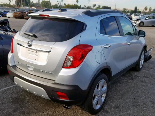 KL4CJASB9FB271158 - 2015 BUICK ENCORE SILVER photo 4