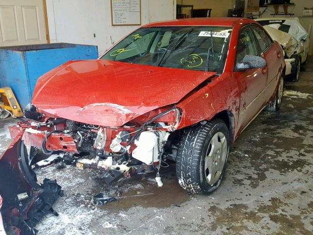 1G2ZF58B374264037 - 2007 PONTIAC G6 VALUE L RED photo 2