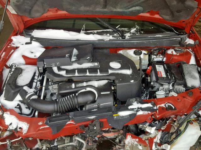 1G2ZF58B374264037 - 2007 PONTIAC G6 VALUE L RED photo 7