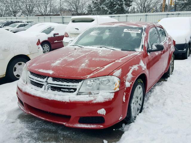 1B3BD4FB9BN541679 - 2011 DODGE AVENGER EX RED photo 2