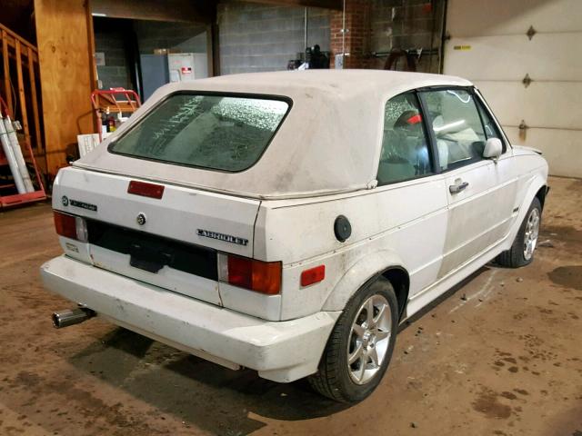 WVWCA015XKK003841 - 1989 VOLKSWAGEN CABRIOLET WHITE photo 4