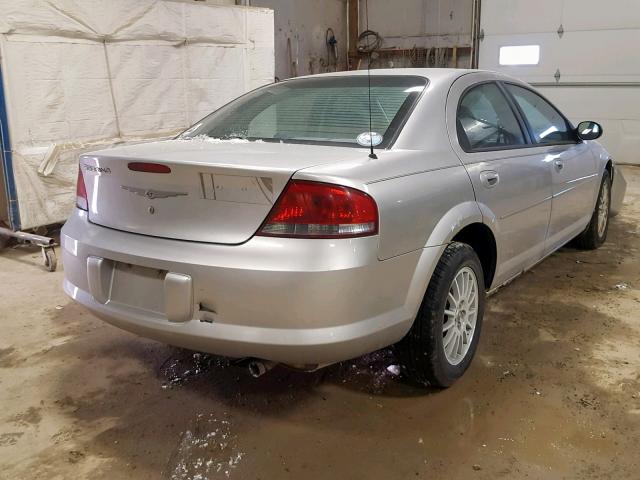 1C3EL46X84N344326 - 2004 CHRYSLER SEBRING LX SILVER photo 4