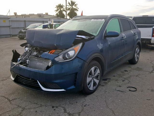 KNDCB3LCXH5104167 - 2017 KIA NIRO FE BLUE photo 2