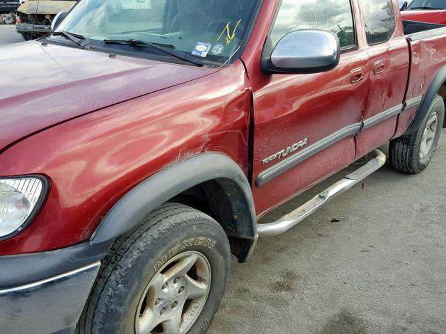 5TBBT4412YS102282 - 2000 TOYOTA TUNDRA ACC MAROON photo 9