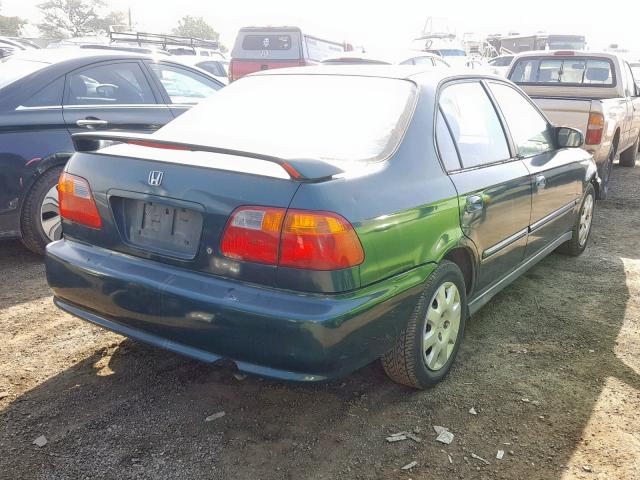 2HGEJ6618XH540628 - 1999 HONDA CIVIC BASE GREEN photo 4