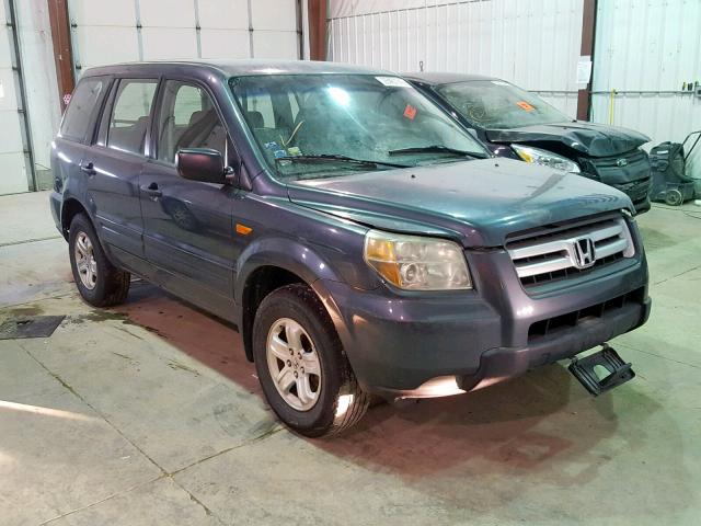 5FNYF28176B021450 - 2006 HONDA PILOT LX GRAY photo 1