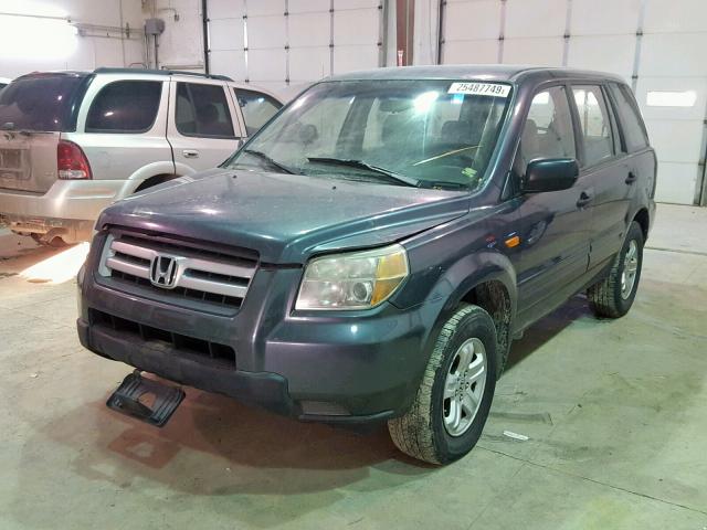 5FNYF28176B021450 - 2006 HONDA PILOT LX GRAY photo 2