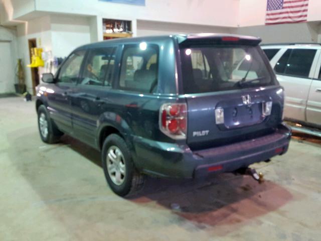 5FNYF28176B021450 - 2006 HONDA PILOT LX GRAY photo 3