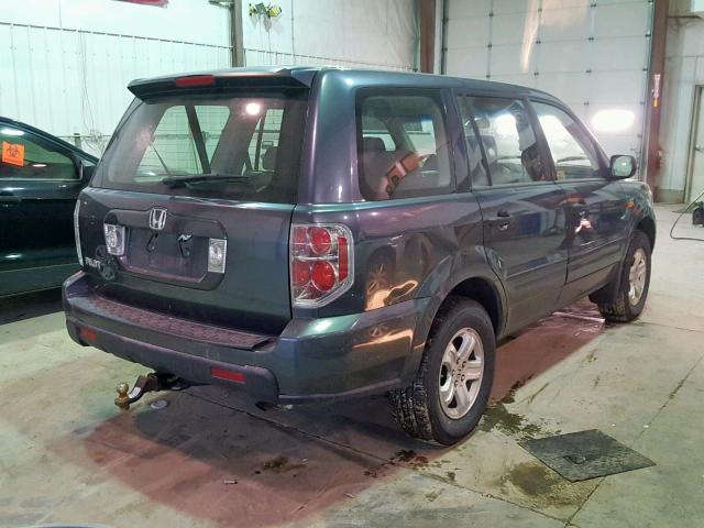 5FNYF28176B021450 - 2006 HONDA PILOT LX GRAY photo 4