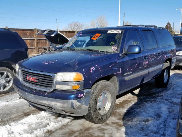 3GKFK16T71G285258 - 2001 GMC YUKON XL K BLUE photo 2