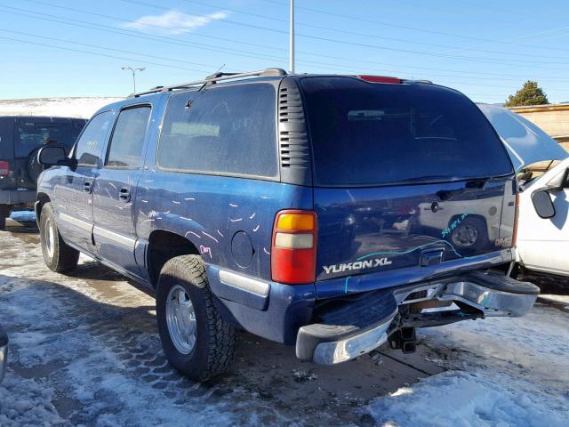 3GKFK16T71G285258 - 2001 GMC YUKON XL K BLUE photo 3