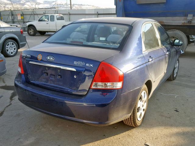 KNAFE121285507288 - 2008 KIA SPECTRA EX BLUE photo 4