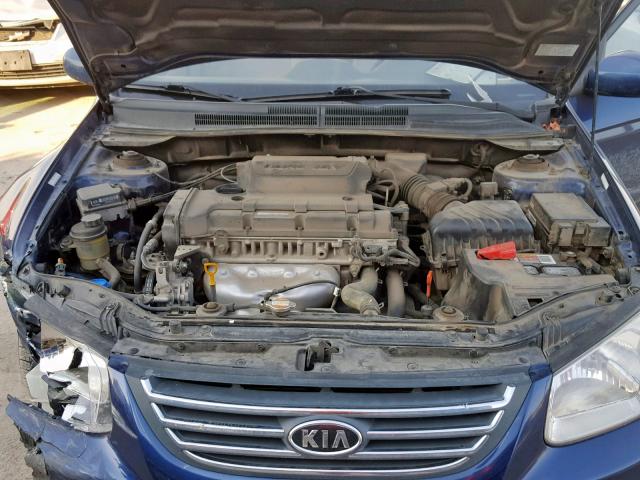 KNAFE121285507288 - 2008 KIA SPECTRA EX BLUE photo 7